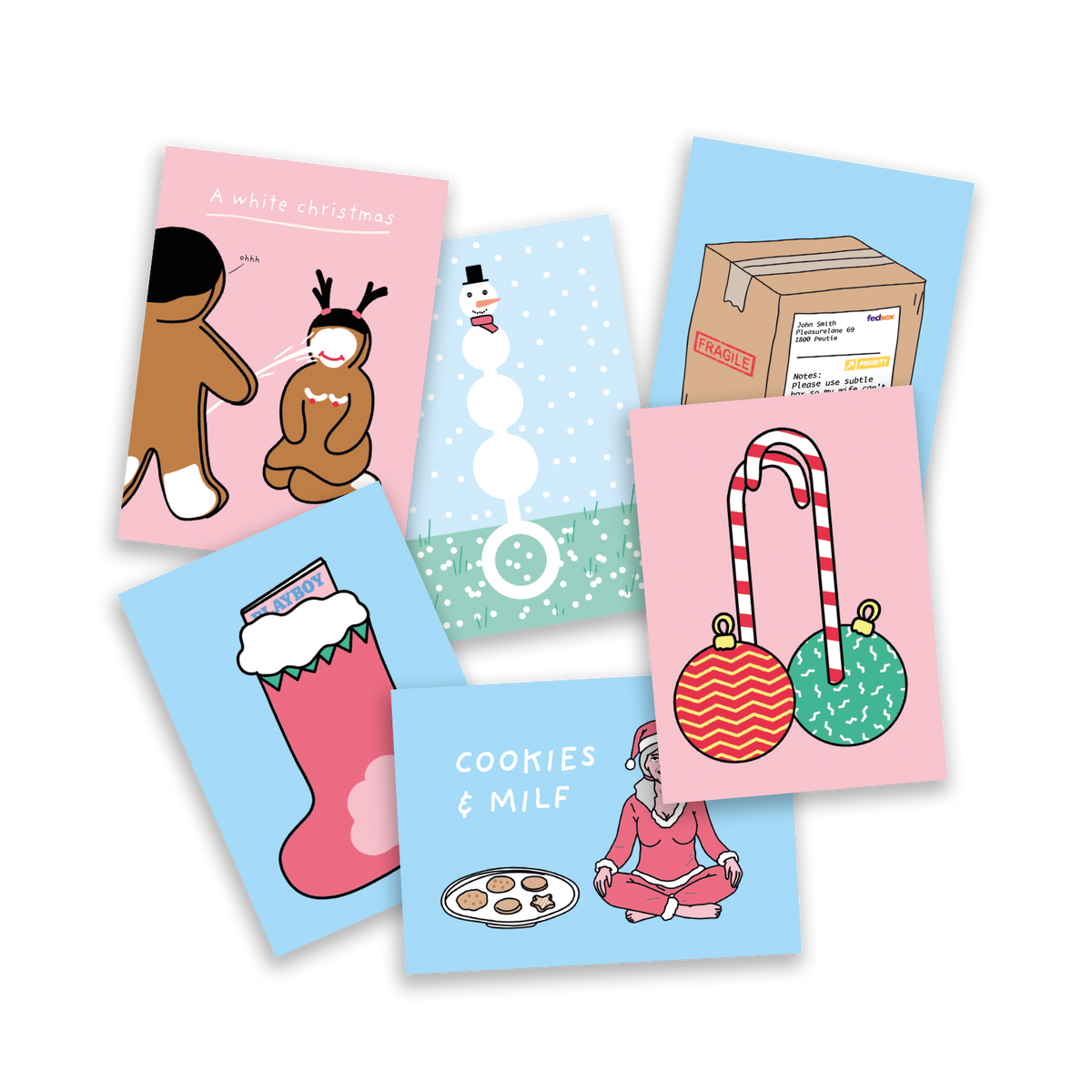 Set of 6 Christmas cards