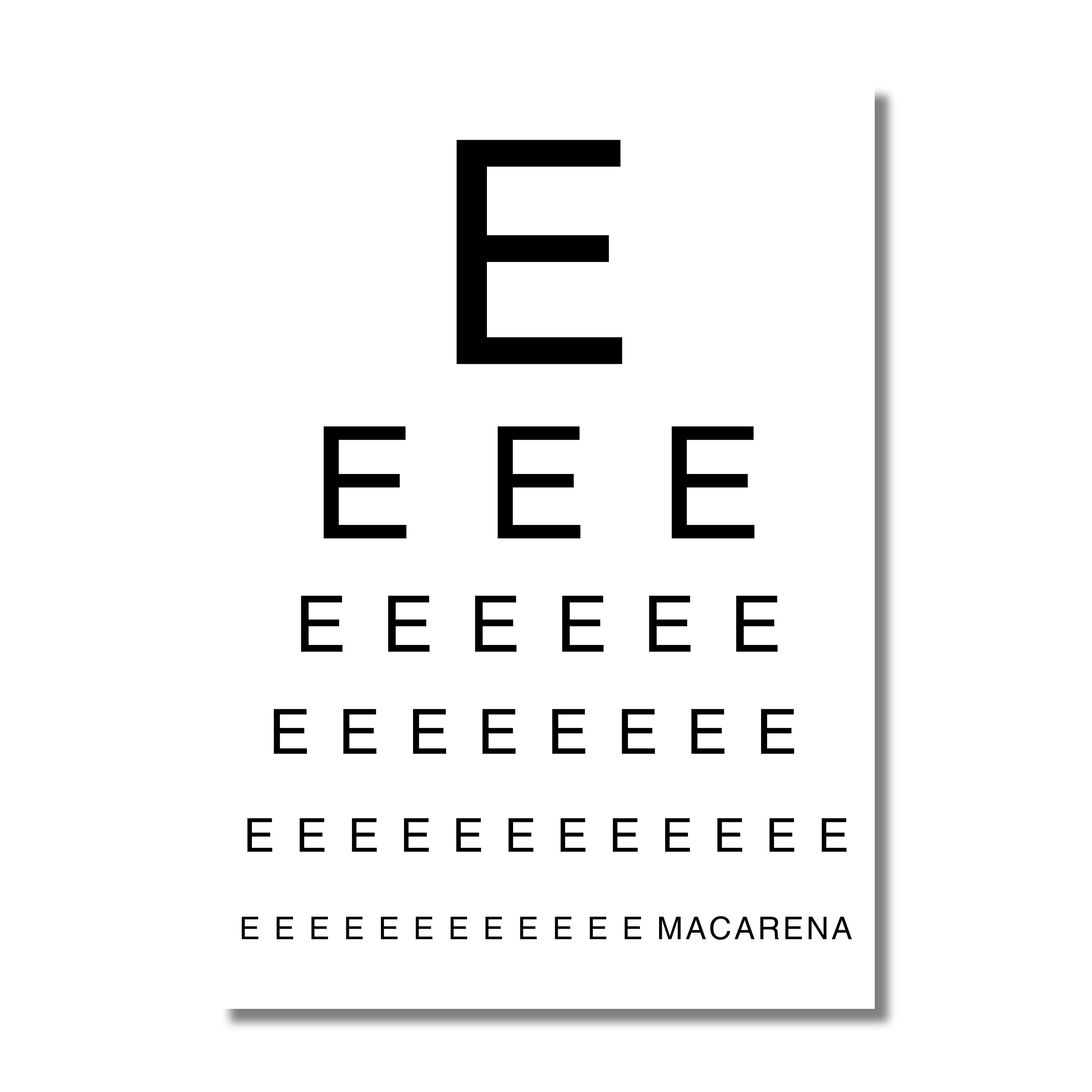 Eye Test - A3 digital print